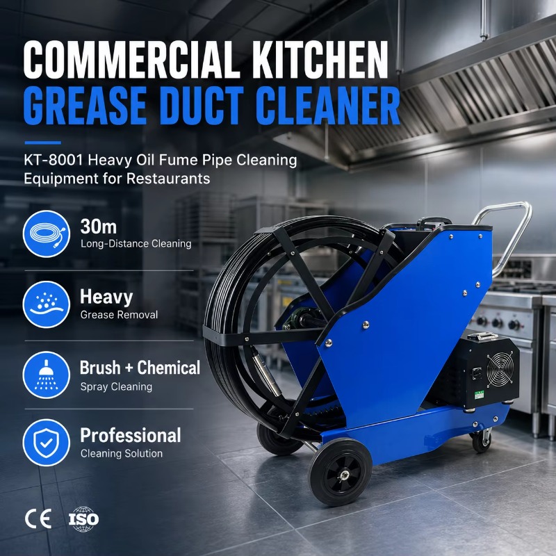 Grease For Heavy Equipment - Gewerblicher Küchenfettkanalreiniger KT-8001, Reinigungsgerät für Schweröl-Rauchabzüge