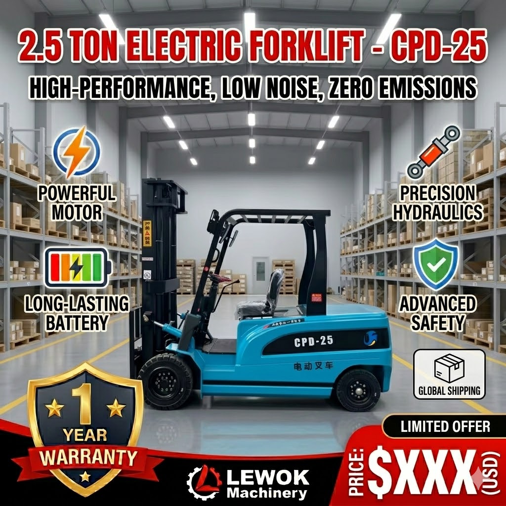 Heavy Equipment Forklift - Elektrischer Gabelstapler 2,5 Tonnen Hubkraft Schwerlast-LKW