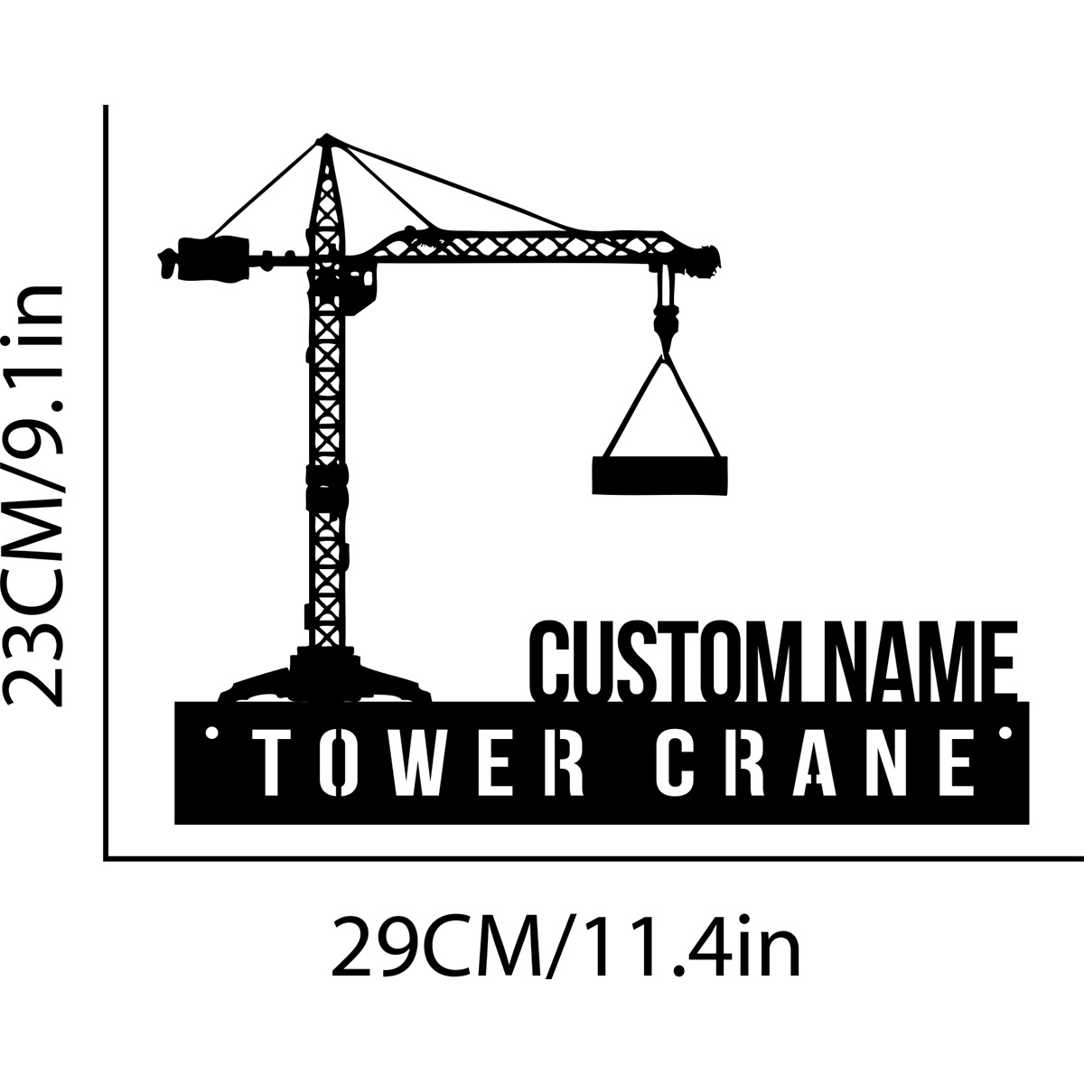 Benutzerdefinierte Turm Kranic – Heavy Equipment Sign Bewertung und Preis