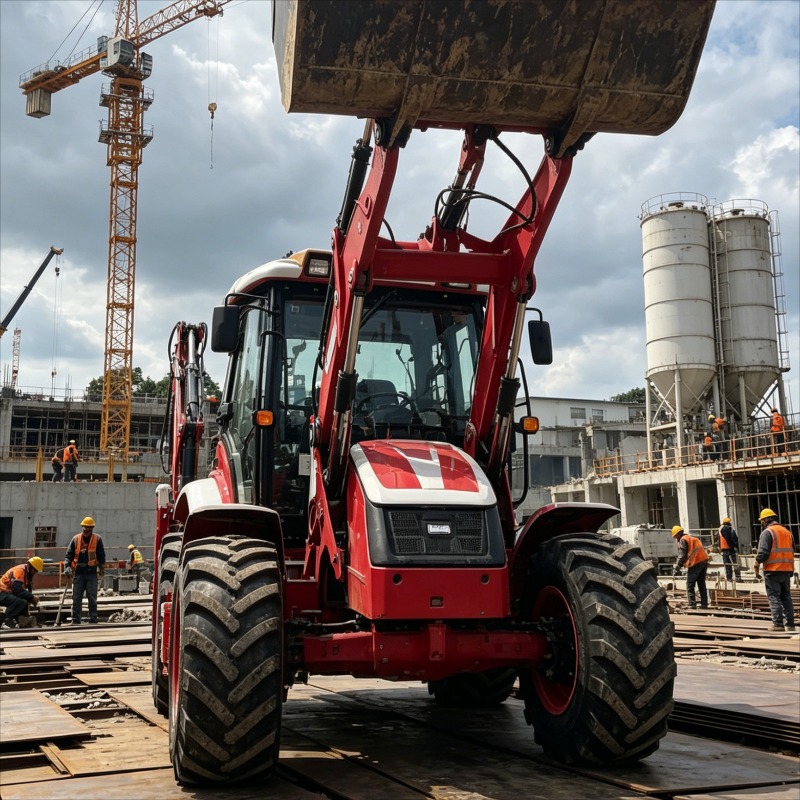 Industrieller Baggerlader mit  – Heavy Equipment Working Bewertung und Preis