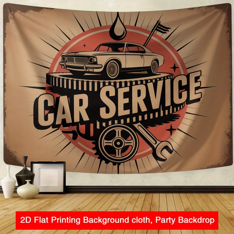 Großes Retro-Autoservice-Banne – Heavy Equipment Sign Bewertung und Preis