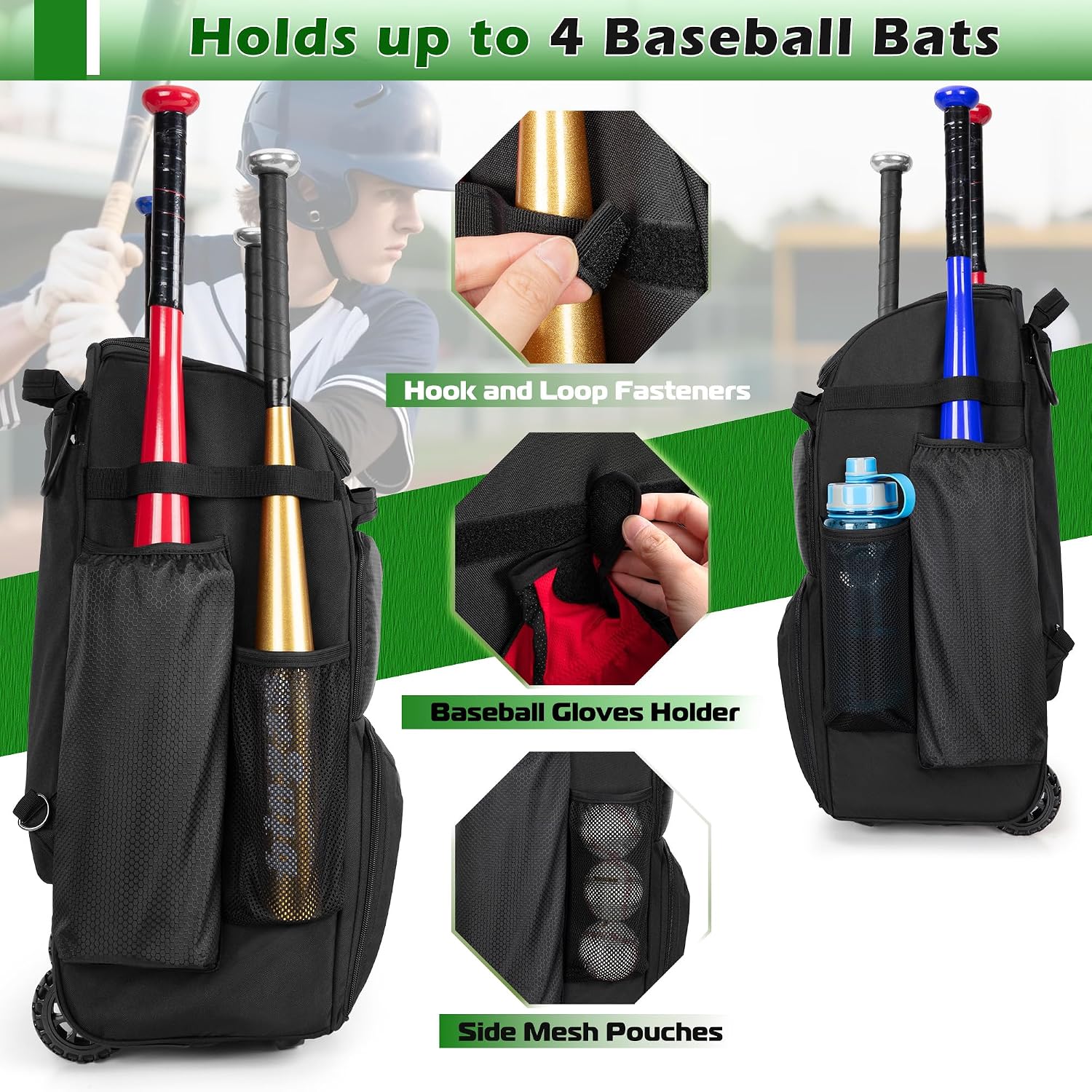 Rollender Baseball-Rucksack mi – Heavy Equipment In Bewertung und Preis