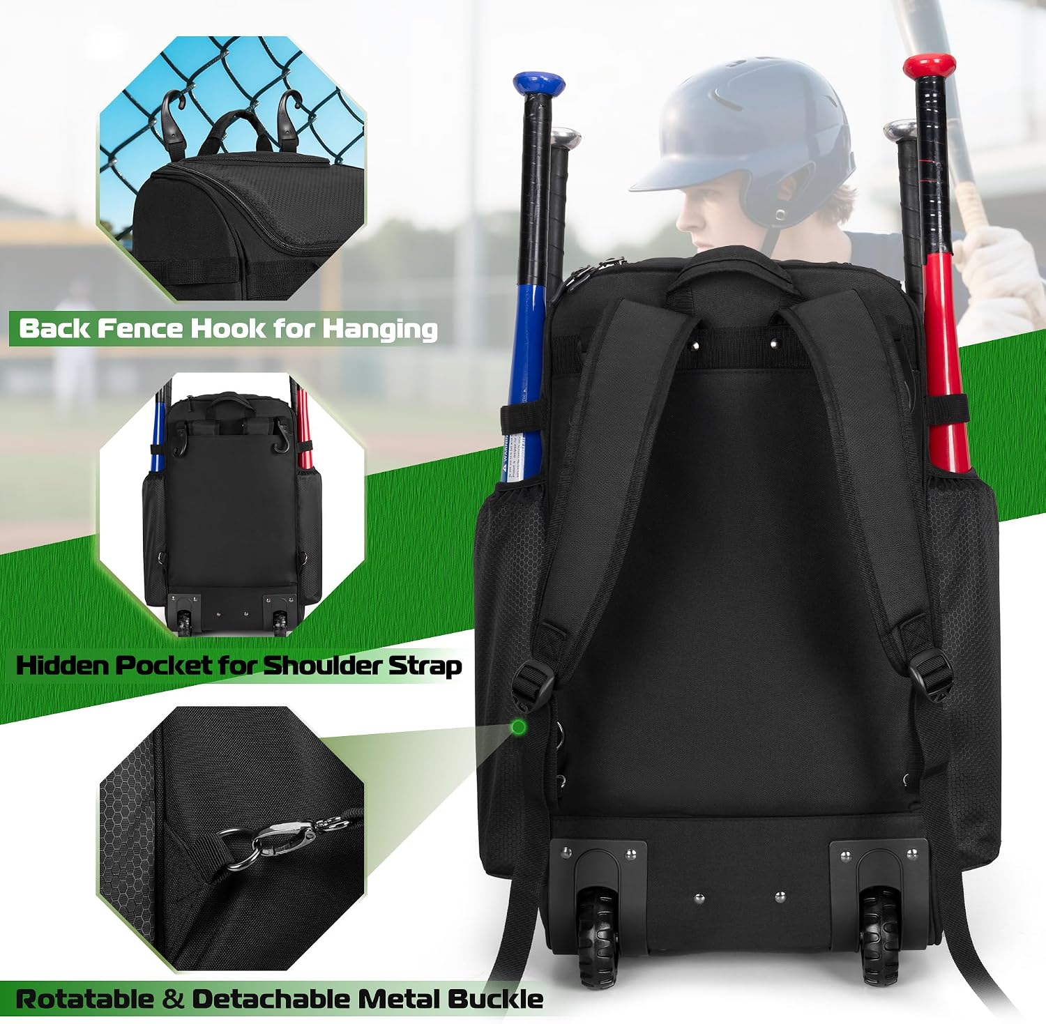 Rollender Baseball-Rucksack mi – Heavy Equipment In Bewertung und Preis